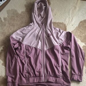 Nike Mauve and Light Pink Hooded Jacket